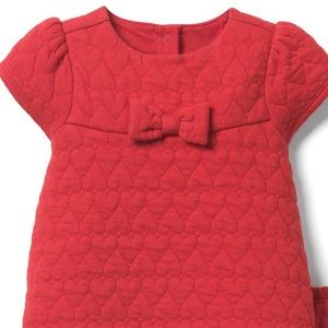 Janie & Jack quilted red heart top
